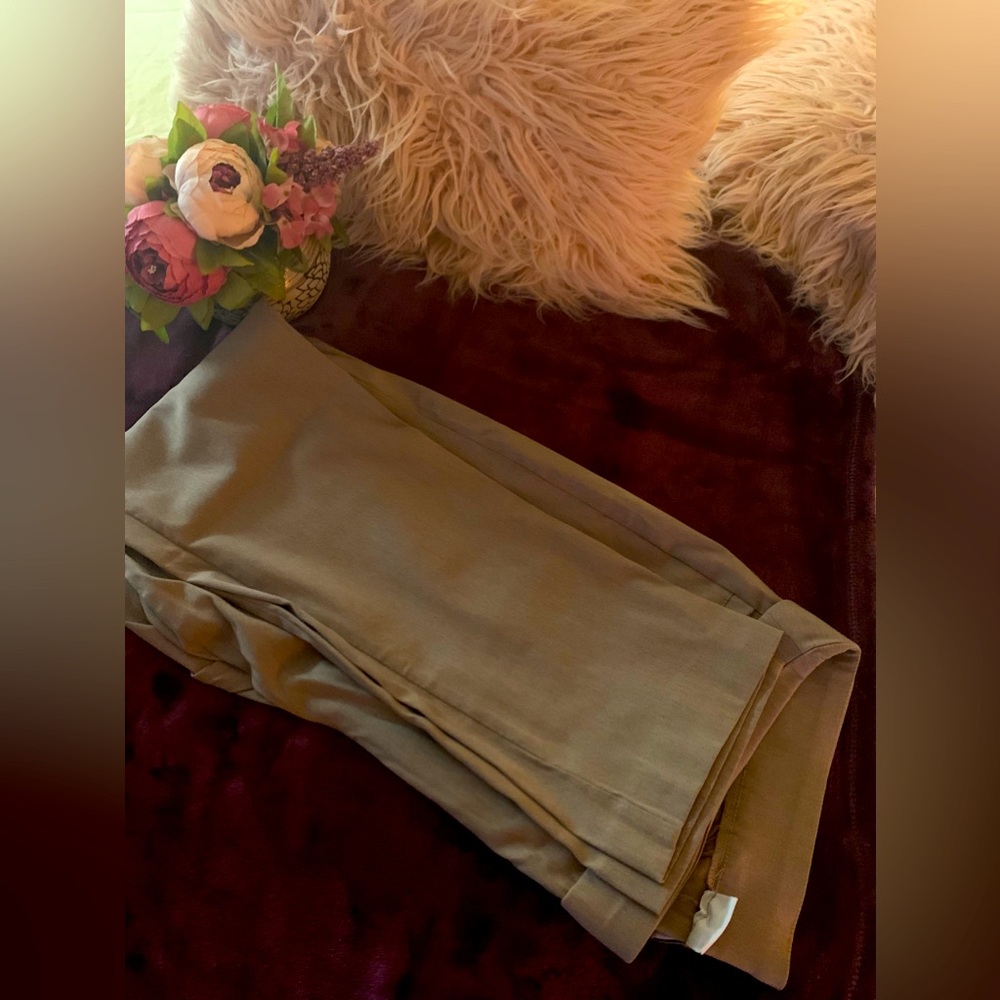 Kim Rogers Curvy  18 Wide/Long Pants-Tan